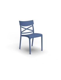 SEDIA CROIX  SENZA BRACCIOLI BLU MIAMI 42x50x84cm