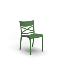 SEDIA CROIX  SENZA BRACCIOLI VERDE PINO 42x50x84cm
