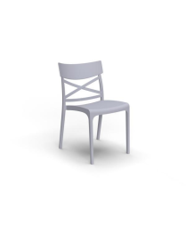 SEDIA CROIX SENZA BRACCIOLI GRIGIO CHIARO 42x50x84cm