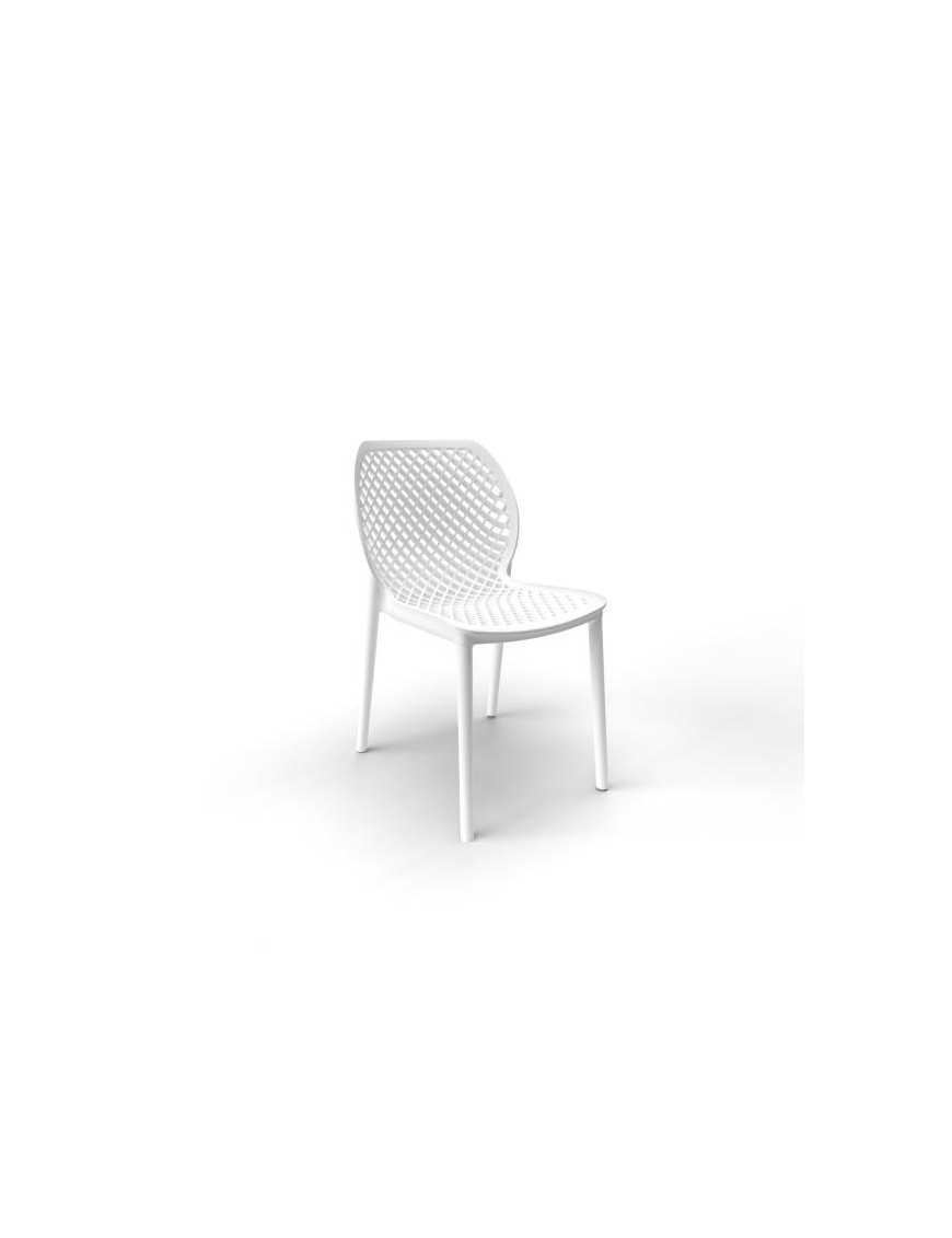 SEDIA ARIA SENZA BRACCIOLI BIANCA 47x60x82 cm