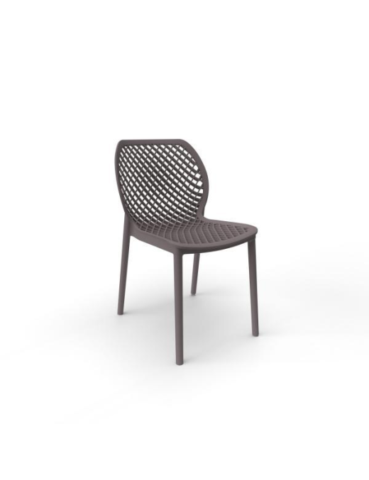 SEDIA ARIA SENZA BRACCIOLI TORTORA 47x60x82 cm