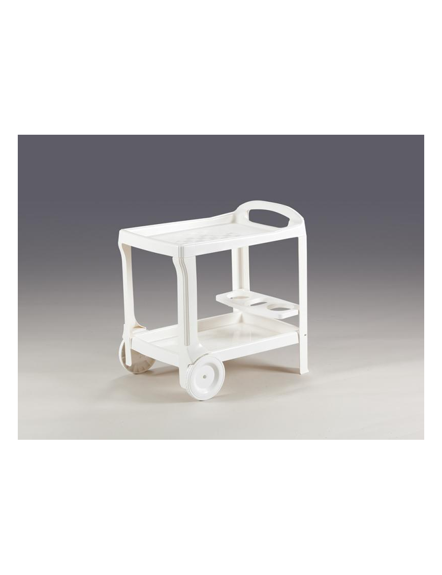 CARRELLO PORTA VIVANDE BORNEO BIANCO 52x68x70cm