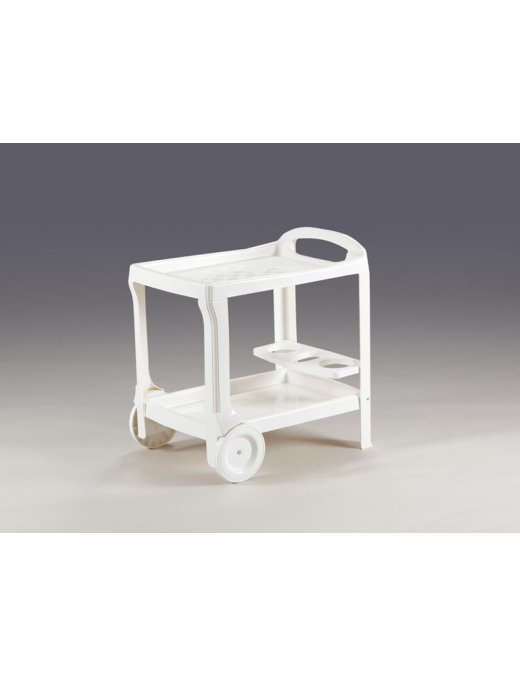 CARRELLO PORTA VIVANDE BORNEO BIANCO 52x68x70cm