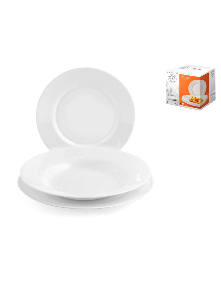 TOLEDO WHITE DISH SET 18 pieces