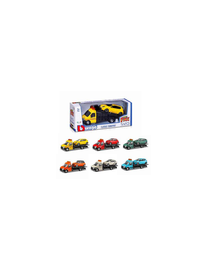 BURAGO 1:43 SCALE TOW TRUCK WITH CAR