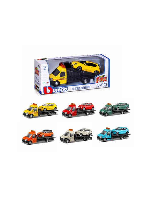 BURAGO SCALA 1:43 CARRO ATTREZZI CON AUTO