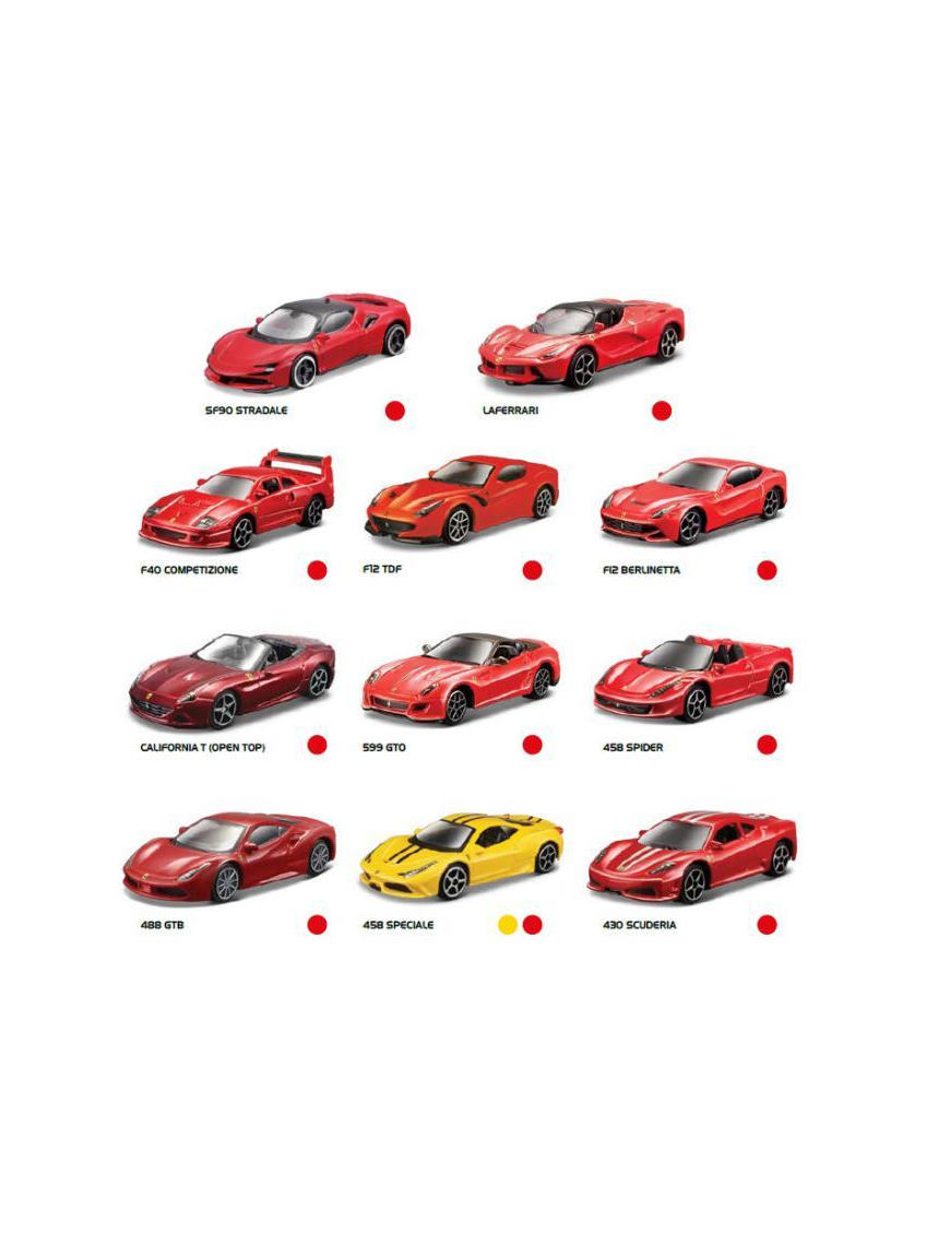 COLLECTIBLE FERRARI, ASSORTED MODELS AND COLORS