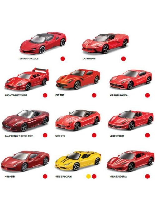COLLECTIBLE FERRARI, ASSORTED MODELS AND COLORS