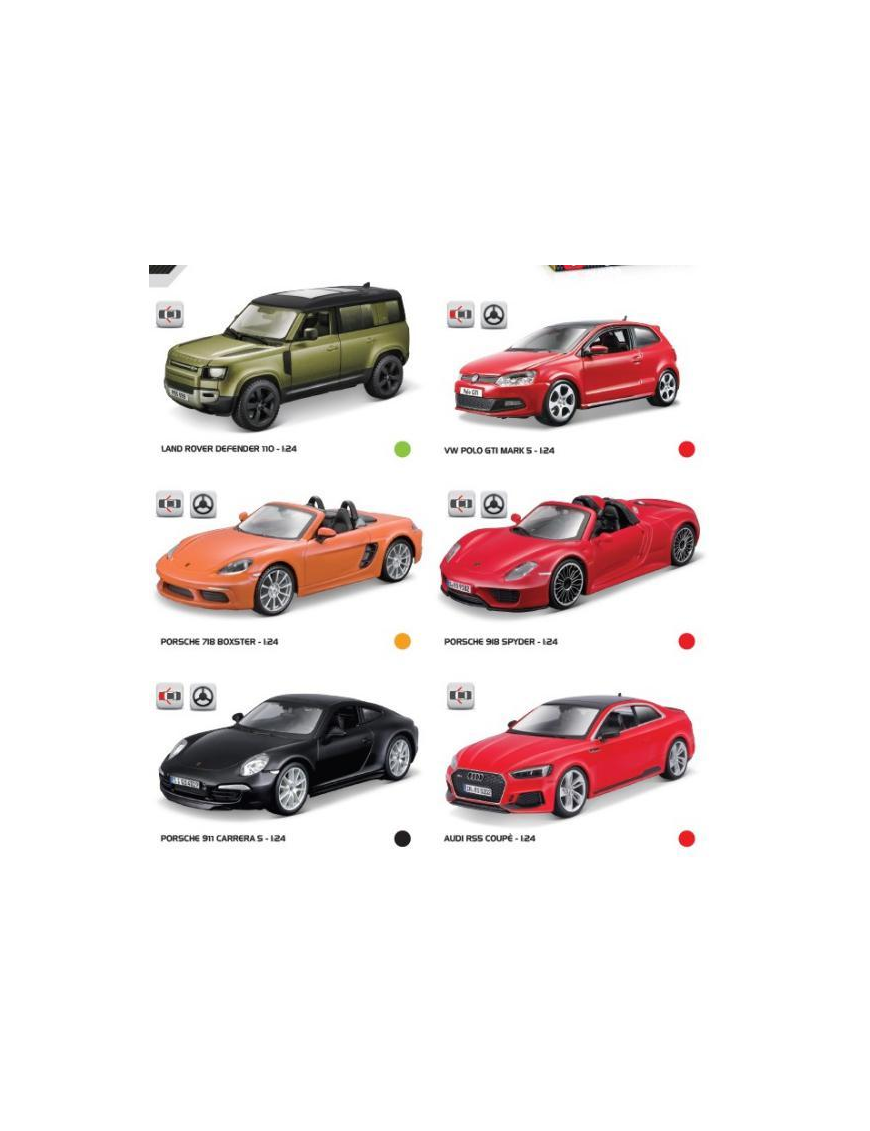 BURAGO 1:24 SCALE ASSORTED COLLECTION