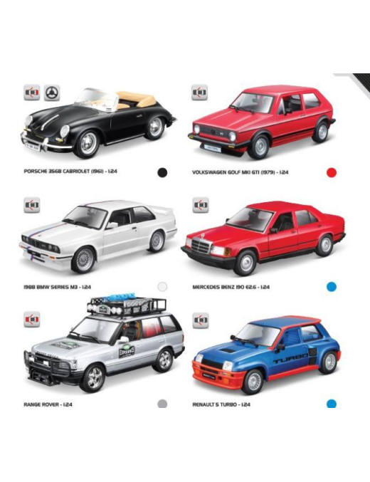 BURAGO 1:24 SCALE CLASSIC VINTAGE CAR