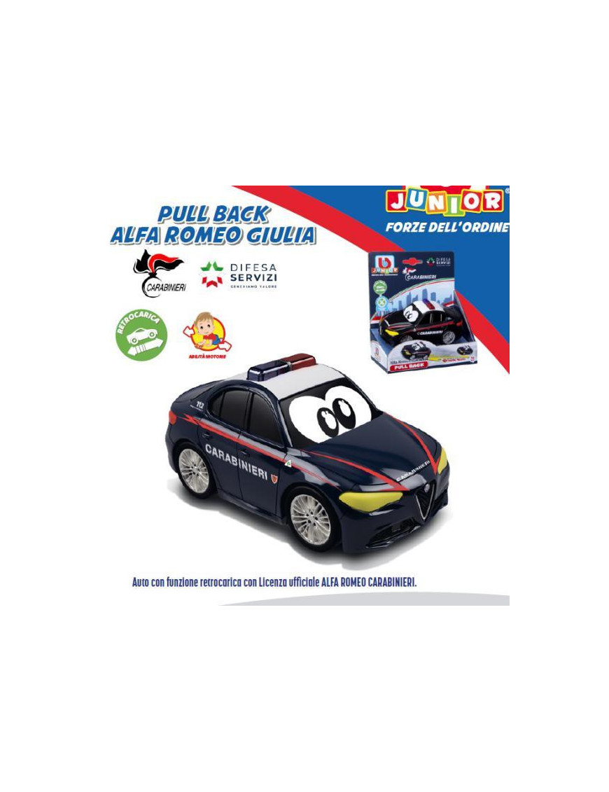 BURAGO JUNIOR PULL BACK ALFA ROMEO CARABINIERI