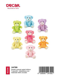 RAINBOW PLUSH BEAR 25 CM