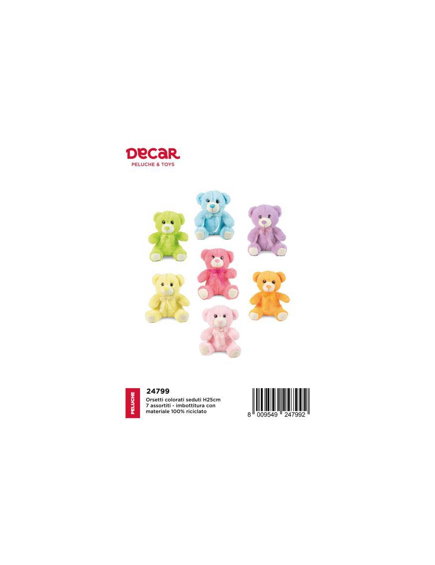 ORSETTO PELUCHE RAINBOW 25 CM
