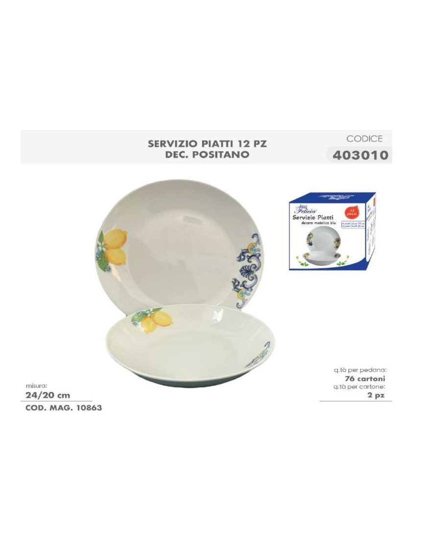 TABLE SERVICE 12 pieces POSITANO DECORATION