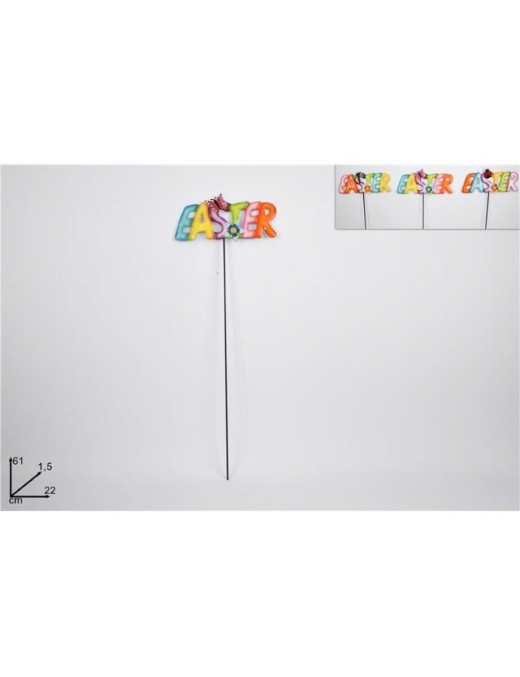 SPILLONE 61 CM METALLO CON SCRITTA