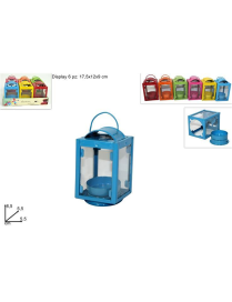 LANTERNA COLORATA PORTA TEA-LIGHT  8,5 CM