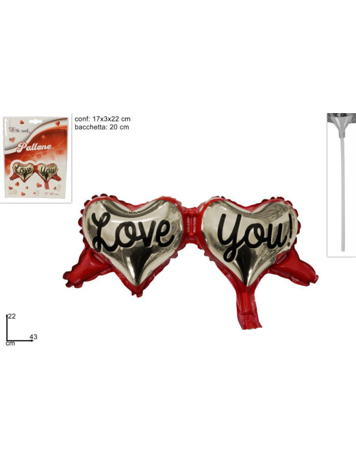 PALLONCINO CUORI I LOVE YOU