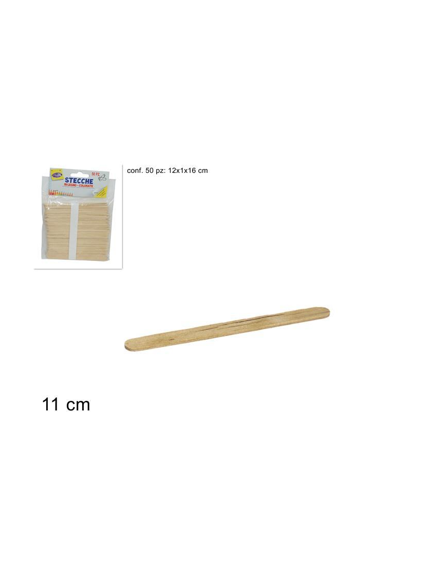 STECCHE NATURAL 11 CM 50 PEZZI