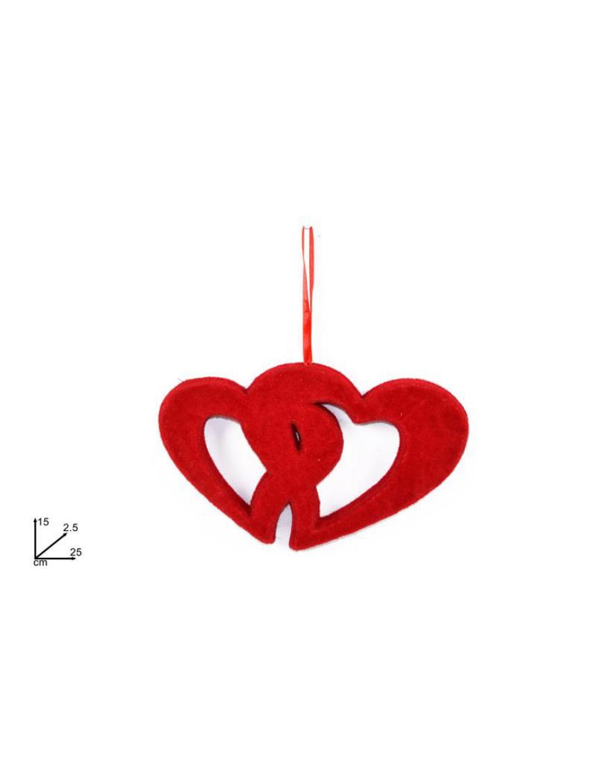 POLYSTYRENE HEARTS HANGER 25x15cm