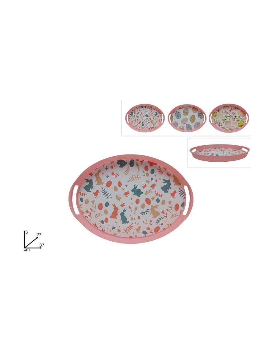 OVAL PLASTIC TRAY 37x27 CM
