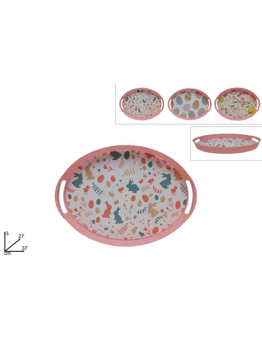 OVAL PLASTIC TRAY 37x27 CM