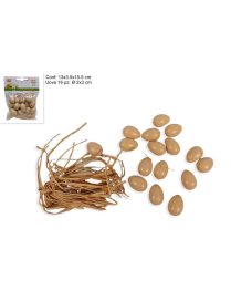 OVETTI 3 CM 16 PEZZI CON RAFFIA