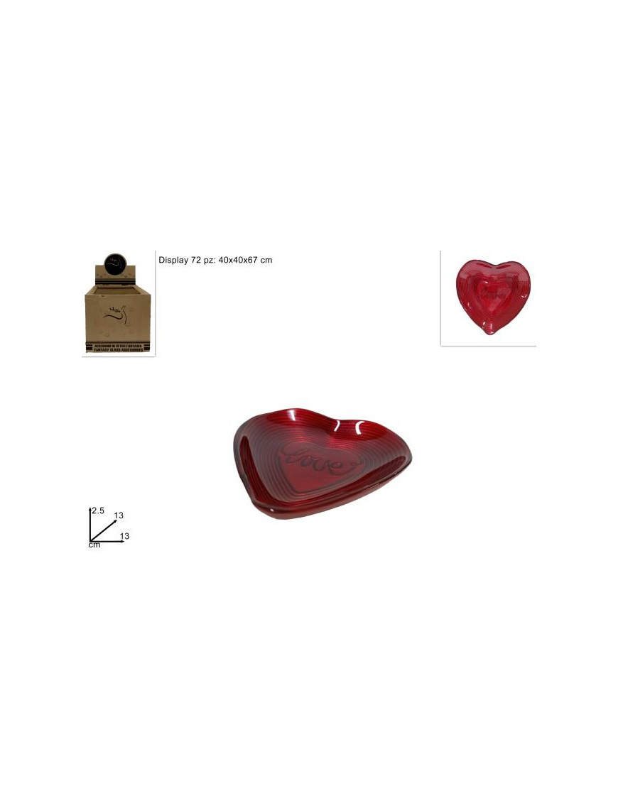 HEART GLASS BOWL