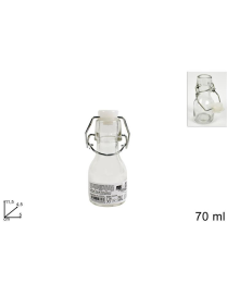 BOTTIGLIETTA CON TAPPO ERMETICO 70 MILLILITRI