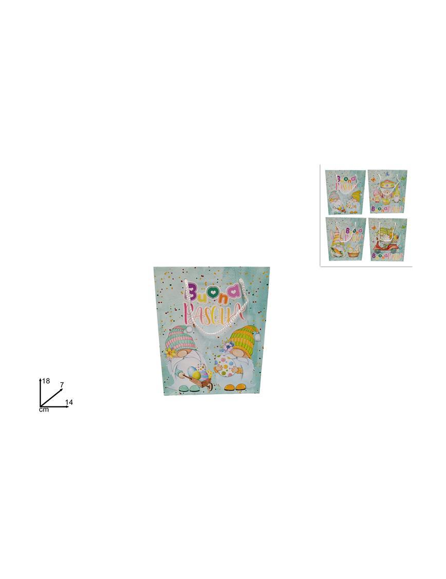 BUSTA REGALO BUONA PASQUA 14x18x7 CM