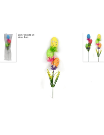 SPILLONE 35 CM CON UOVA E FOGLIE