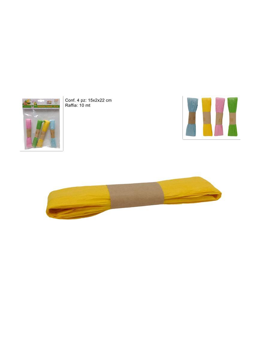 CORDONCINO RAFFIA CARTA 10 METRI 4 PEZZI