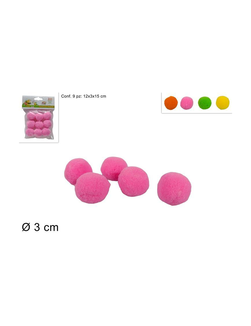 PALLINE OVATTA 3 CM 9 PEZZI
