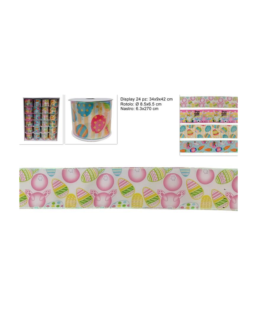 NASTRO 6,3x270 CM CON DECORAZIONI PASQUALI