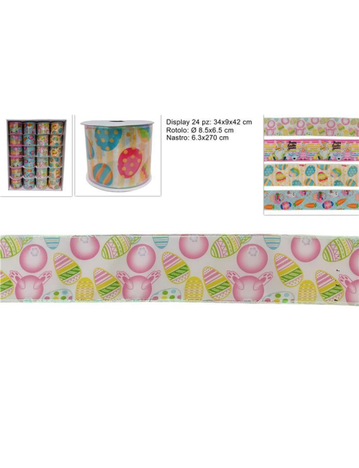 NASTRO 6,3x270 CM CON DECORAZIONI PASQUALI