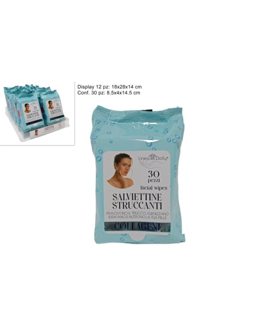MAKE-UP REMOVAL WIPES 30 pieces COLLAGEN