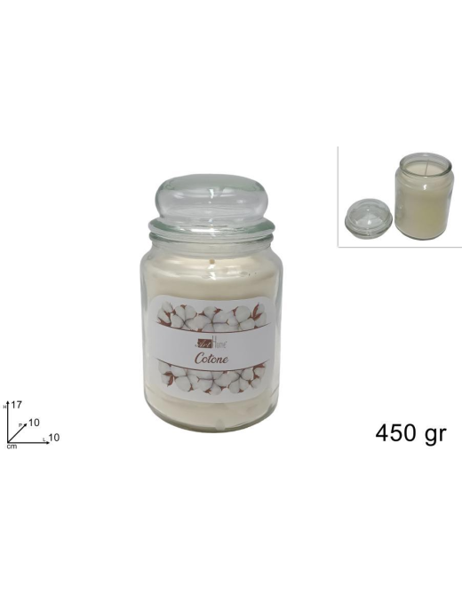 CANDELA PROFUMATA COTONE 450gr IN GIARA