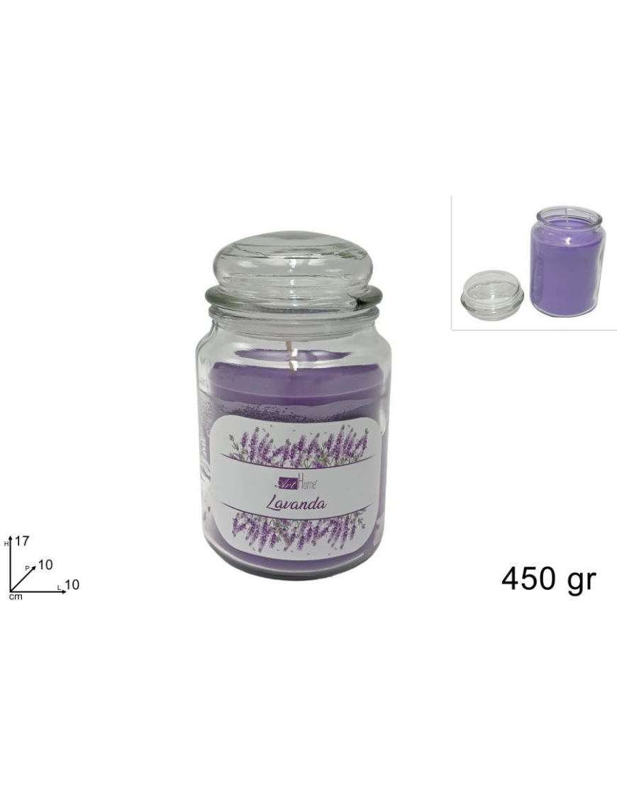 CANDELA PROFUMATA LAVANDA 450gr IN GIARA