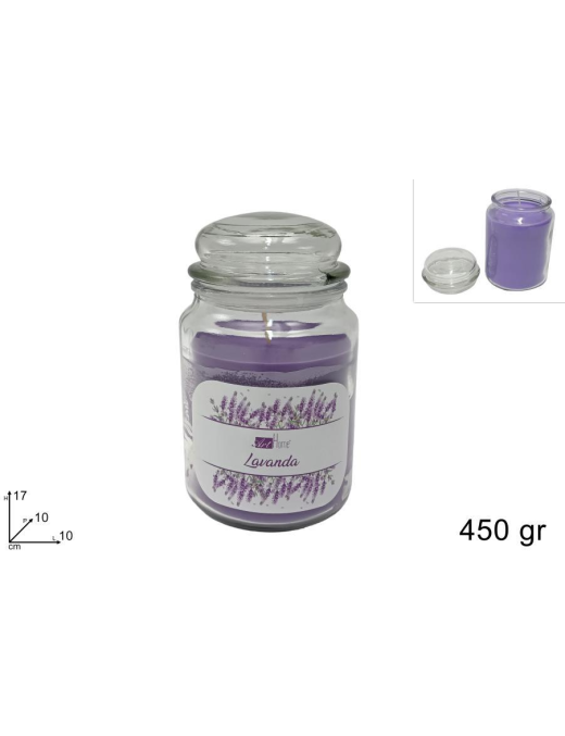 CANDELA PROFUMATA LAVANDA 450gr IN GIARA