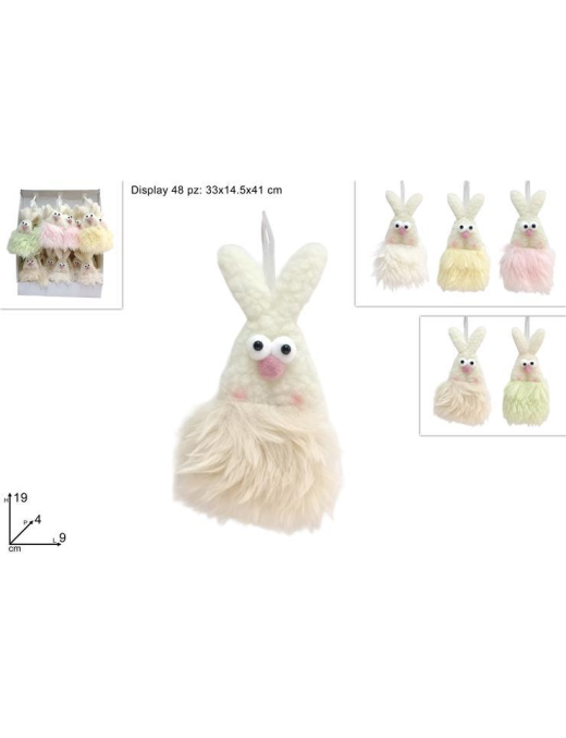 RABBIT FUR HANGER 19cm