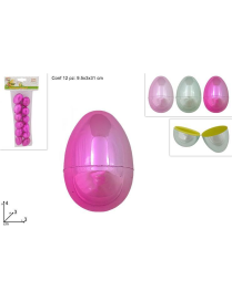UOVA PLASTICA LUCIDA 4 centimetri 12 pezzi