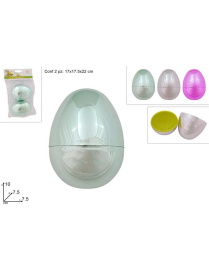 UOVA PLASTICA LUCIDA 10 centimetri 2 pezzi