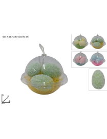 OVETTI POLISTIROLO 4 pezzi IN BOX PVC