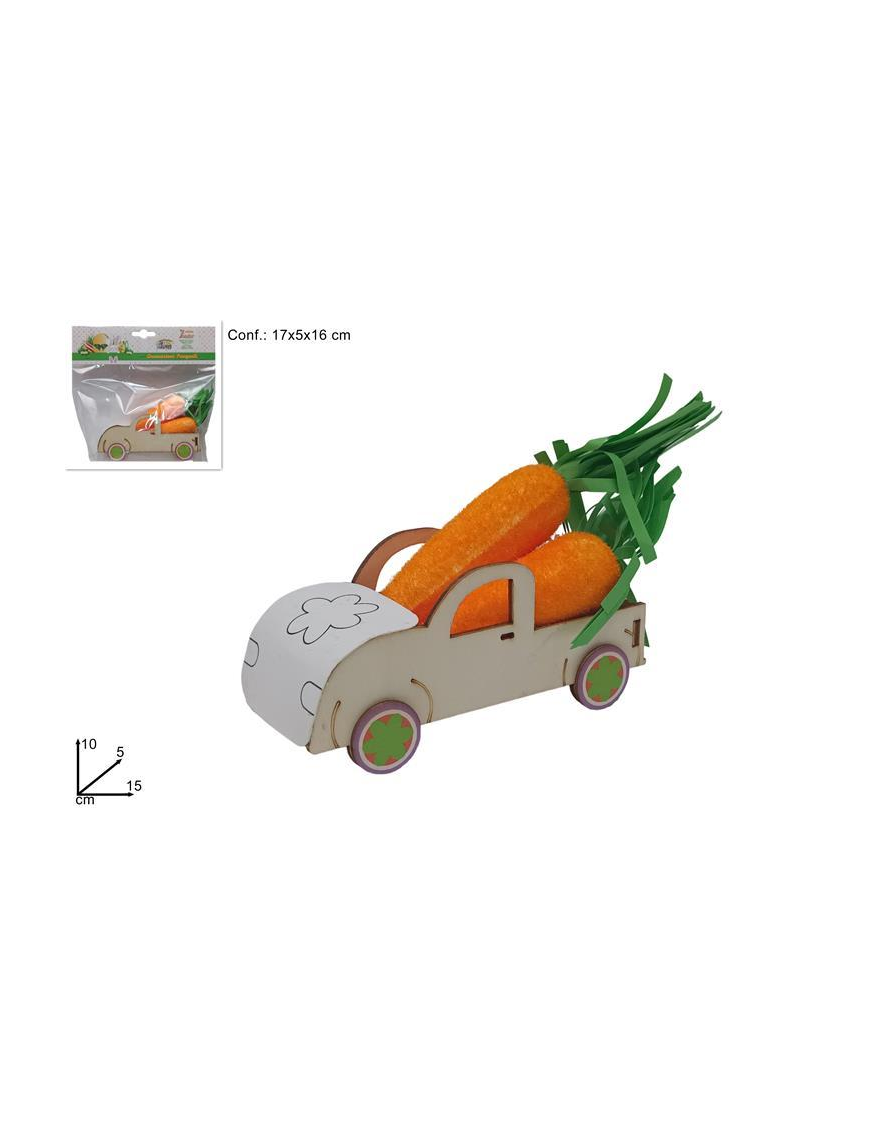WOODEN VAN with 15cm CARROTS