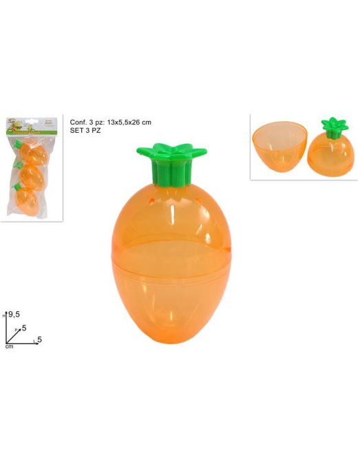 CARROT BOX 9.5cm 3 pieces
