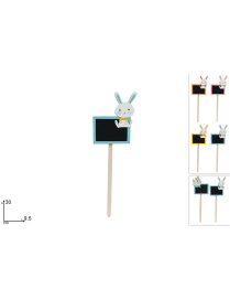 WOODEN STAKE with 30cm BLACKBOARD