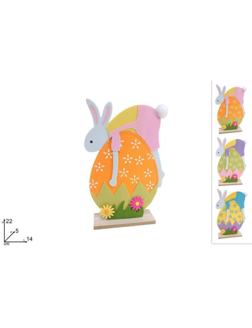 EGG with RABBIT 22cm IN FELT