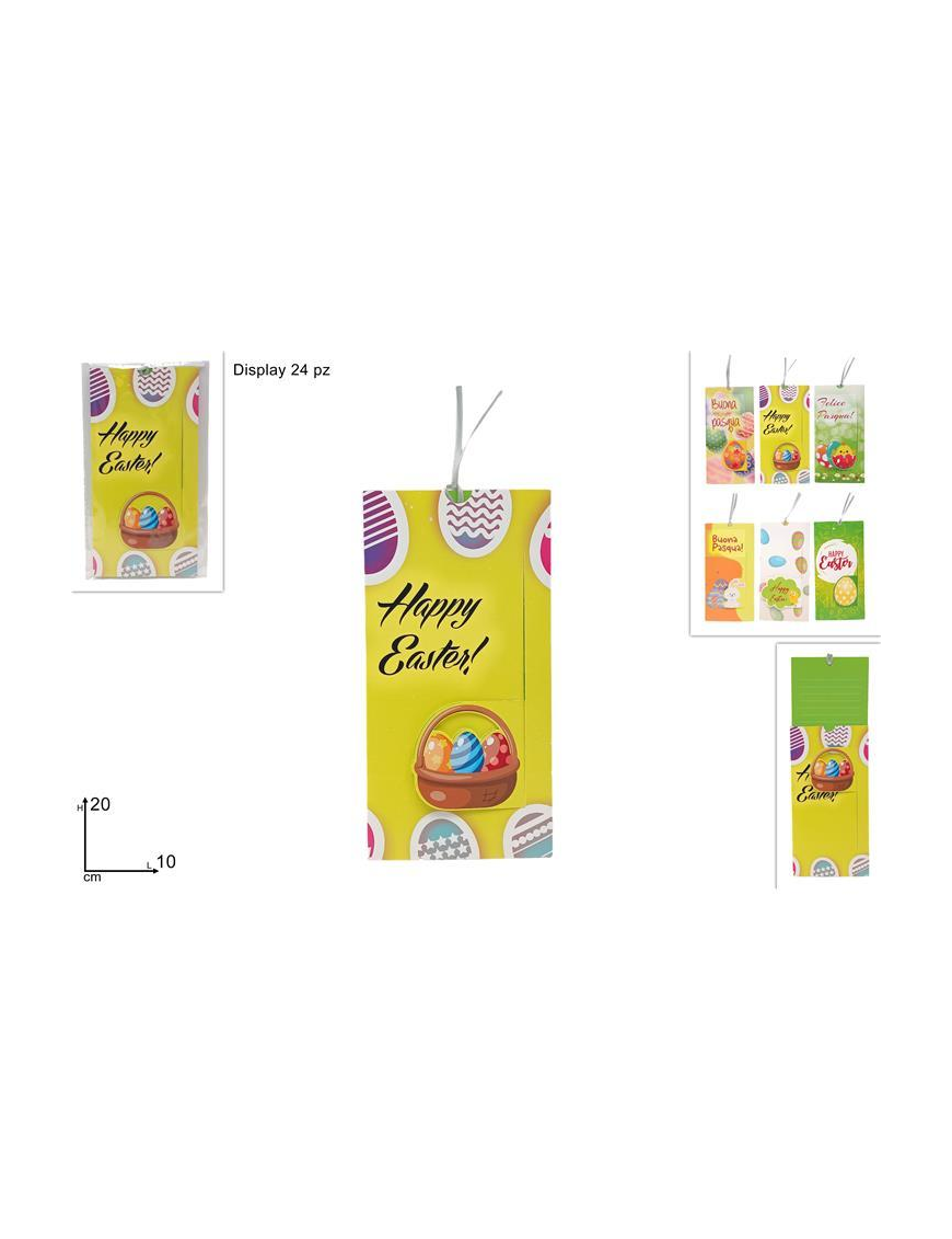 BIGLIETTI AUGURI PASQUA 10x20 centimetri