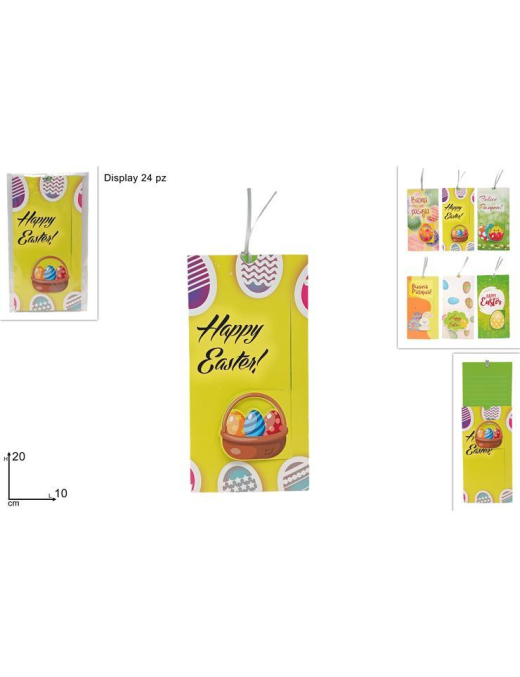 BIGLIETTI AUGURI PASQUA 10x20 centimetri