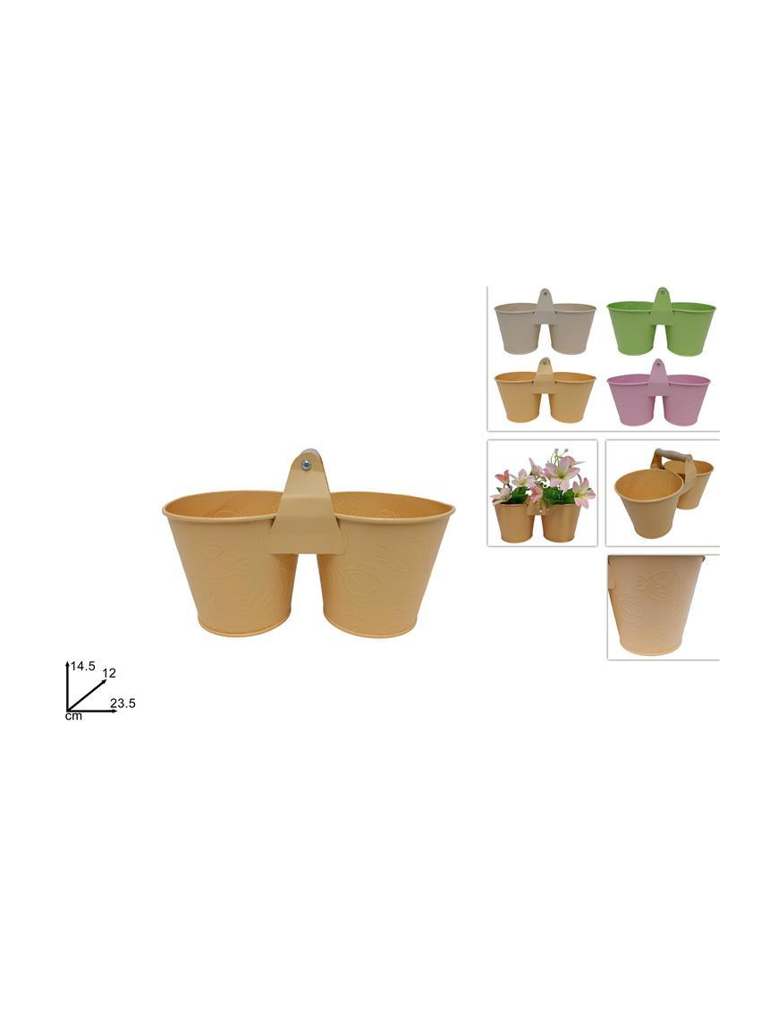 EASTER DECORATION DOUBLE BUCKET 23x14 CENTIMETERS