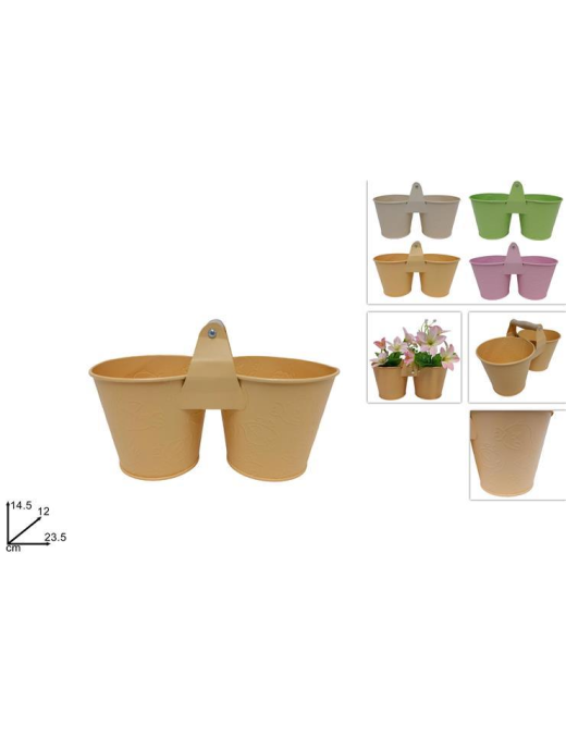 EASTER DECORATION DOUBLE BUCKET 23x14 CENTIMETERS